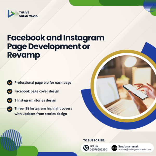 Facebook and Instagram Page Development or Revamp