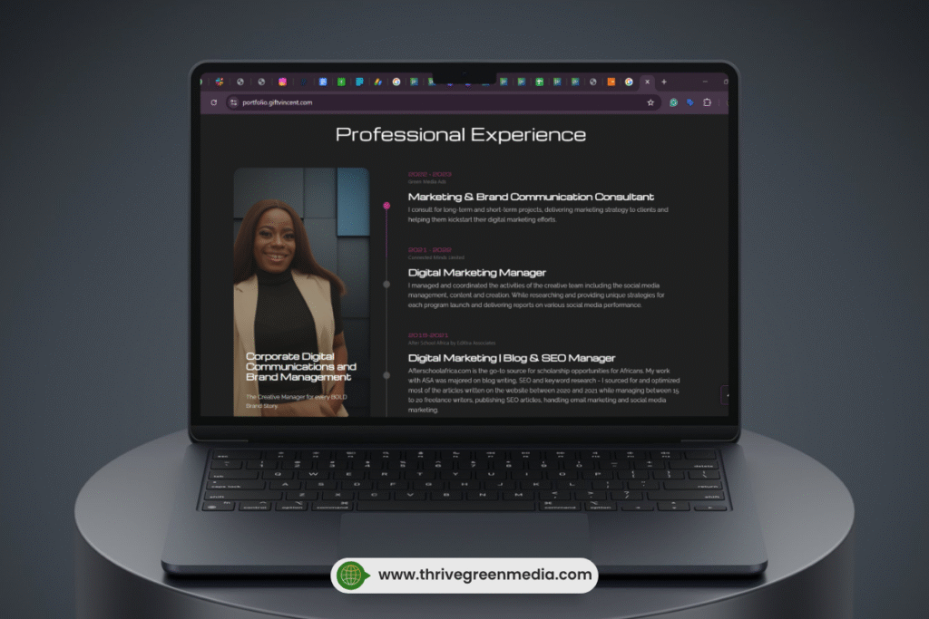 Portfolio Site Designer in Lagos