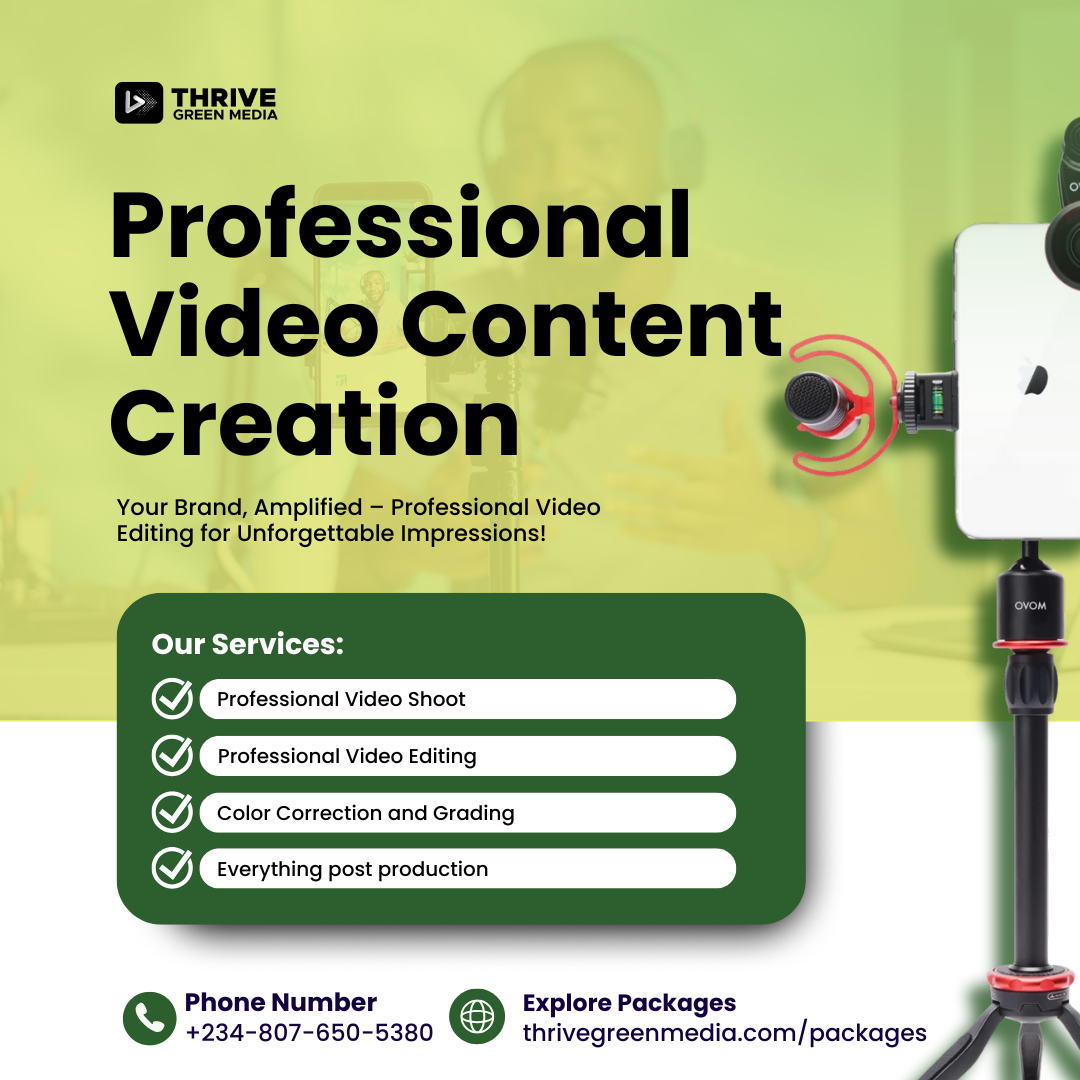 Professional Video Content Production and Video Editing Service